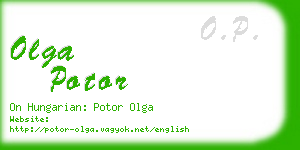 olga potor business card